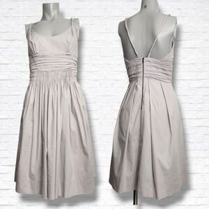 Prada 2006 Collection by Miuccia Grey A Line Ruched Waist Size 42 IT/6 US
